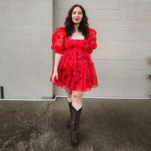 Selkie Like Strawberries Princess Dress | Size Large